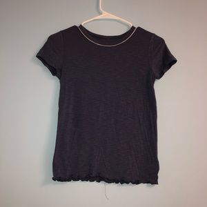 Purple Shirt with White Neckline